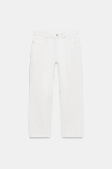 Z1975 CROPPED MID-RISE JEANS - White by Zara - Image 9