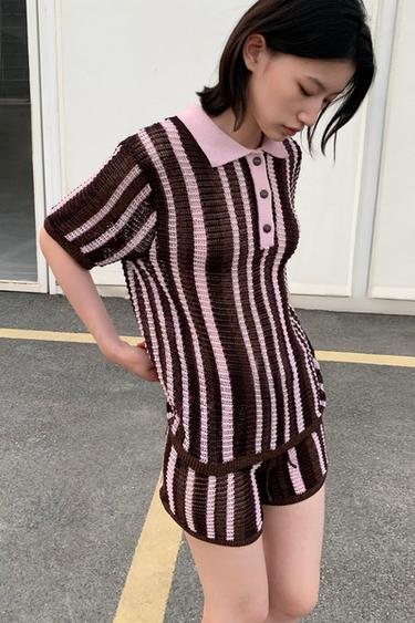KNIT POLO SWEATER - Multicoloured by Zara