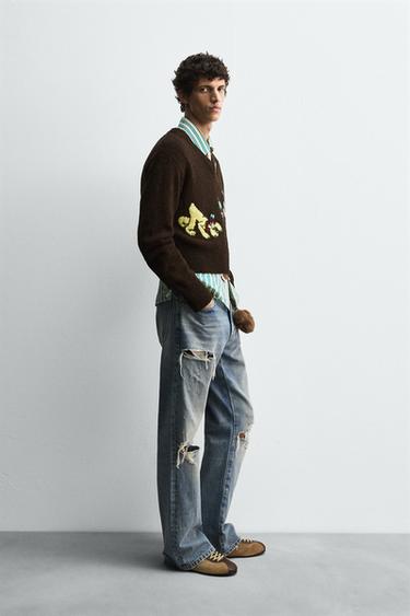 JEAN FLARE FIT DÉCHIRÉ HARRY LAMBERT FOR ZARA X DISNEY - Bleu de Zara - Image 3