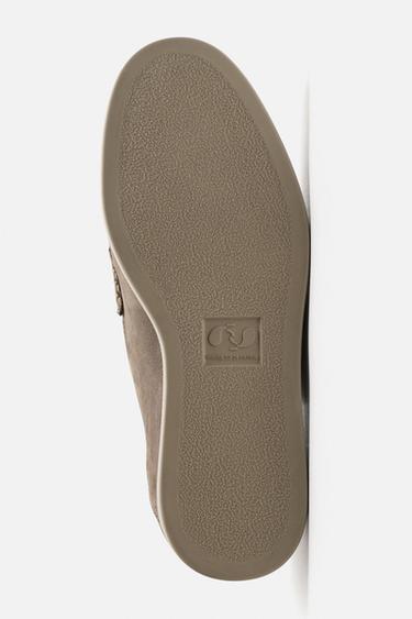 CASUAL LEATHER LOAFERS - Grey by Zara - Image 3