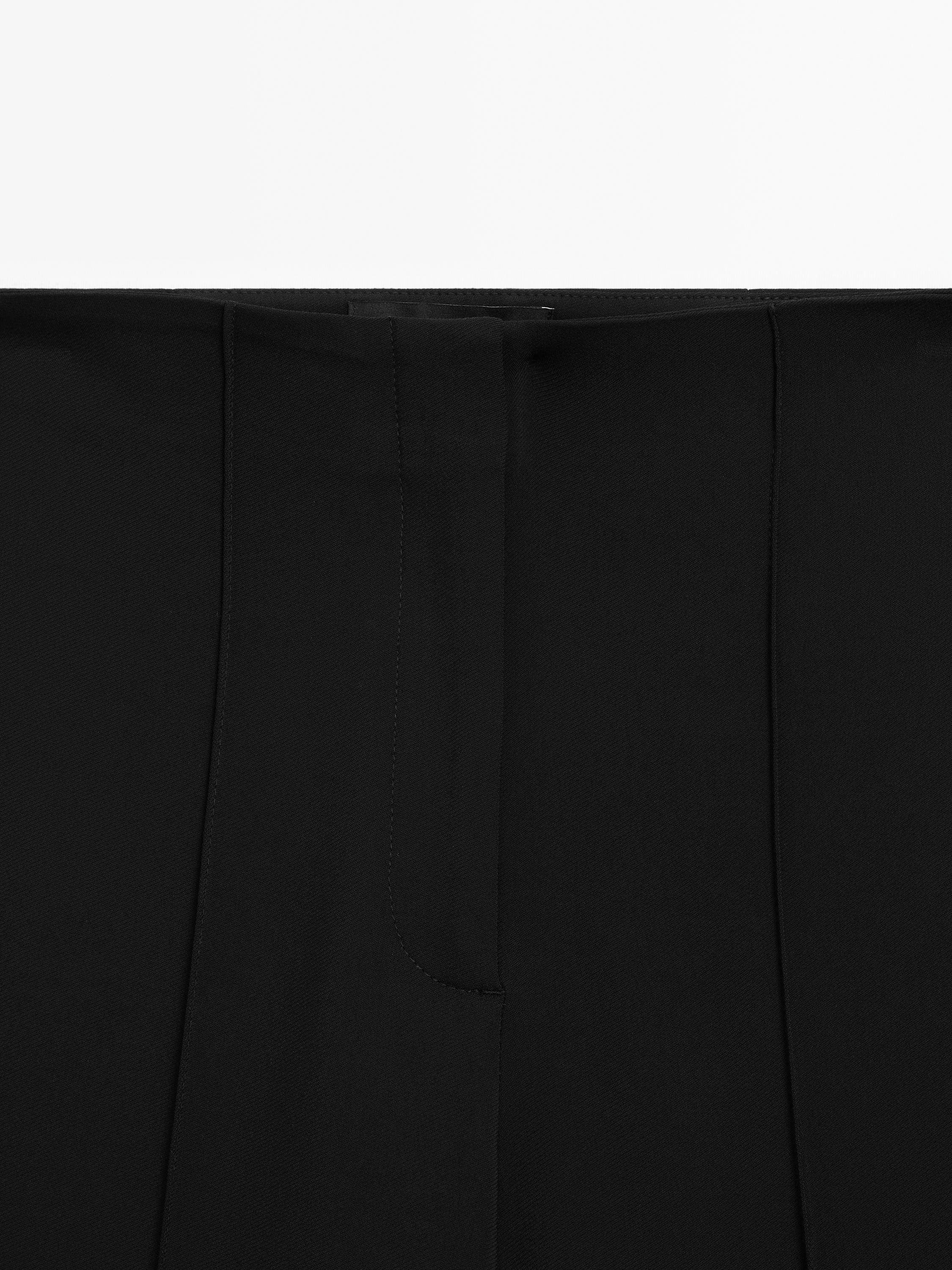 Flared trousers with zip - Black | ZARA United States