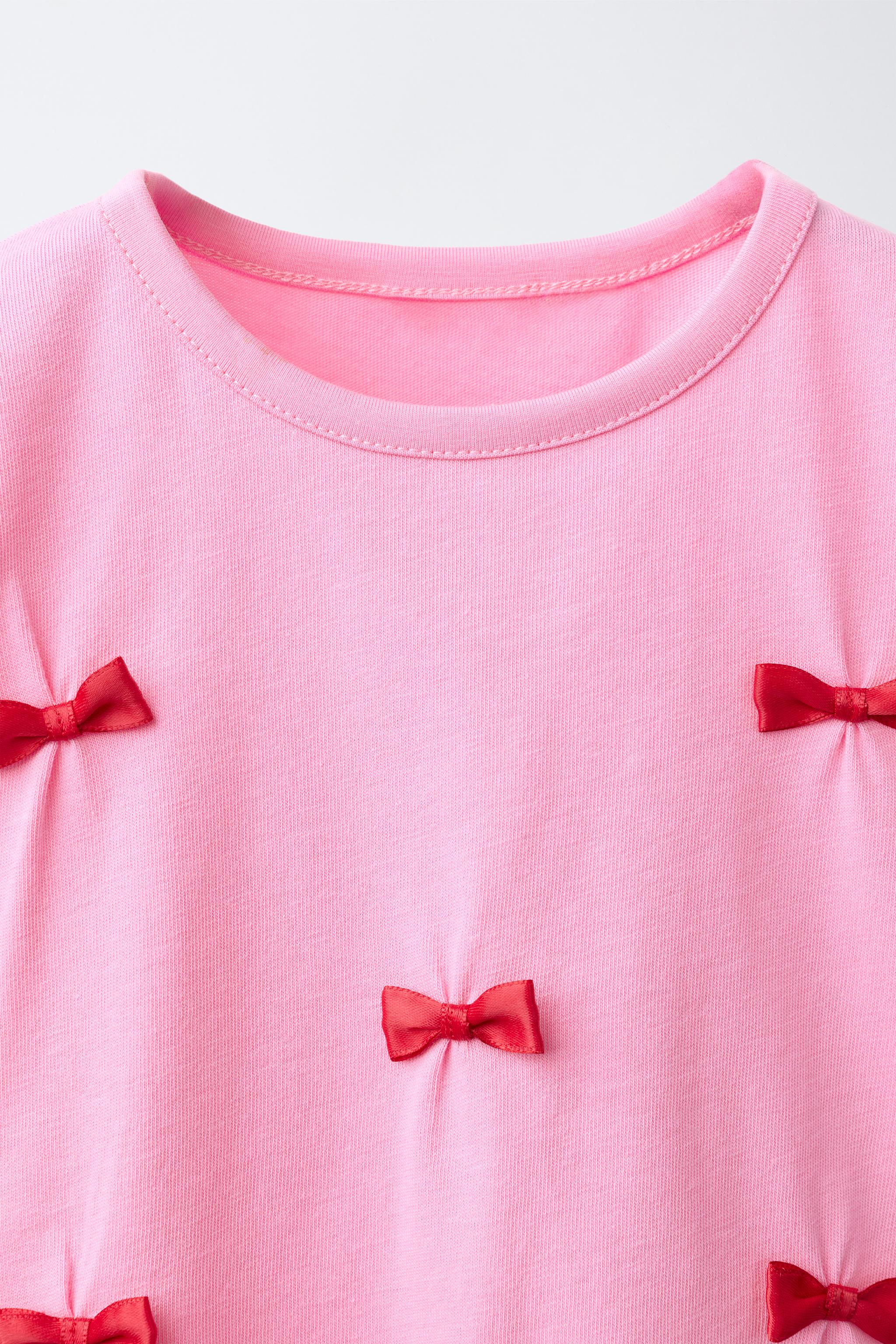 Детские футболки Zara BOW T-SHIRT — фото 3
