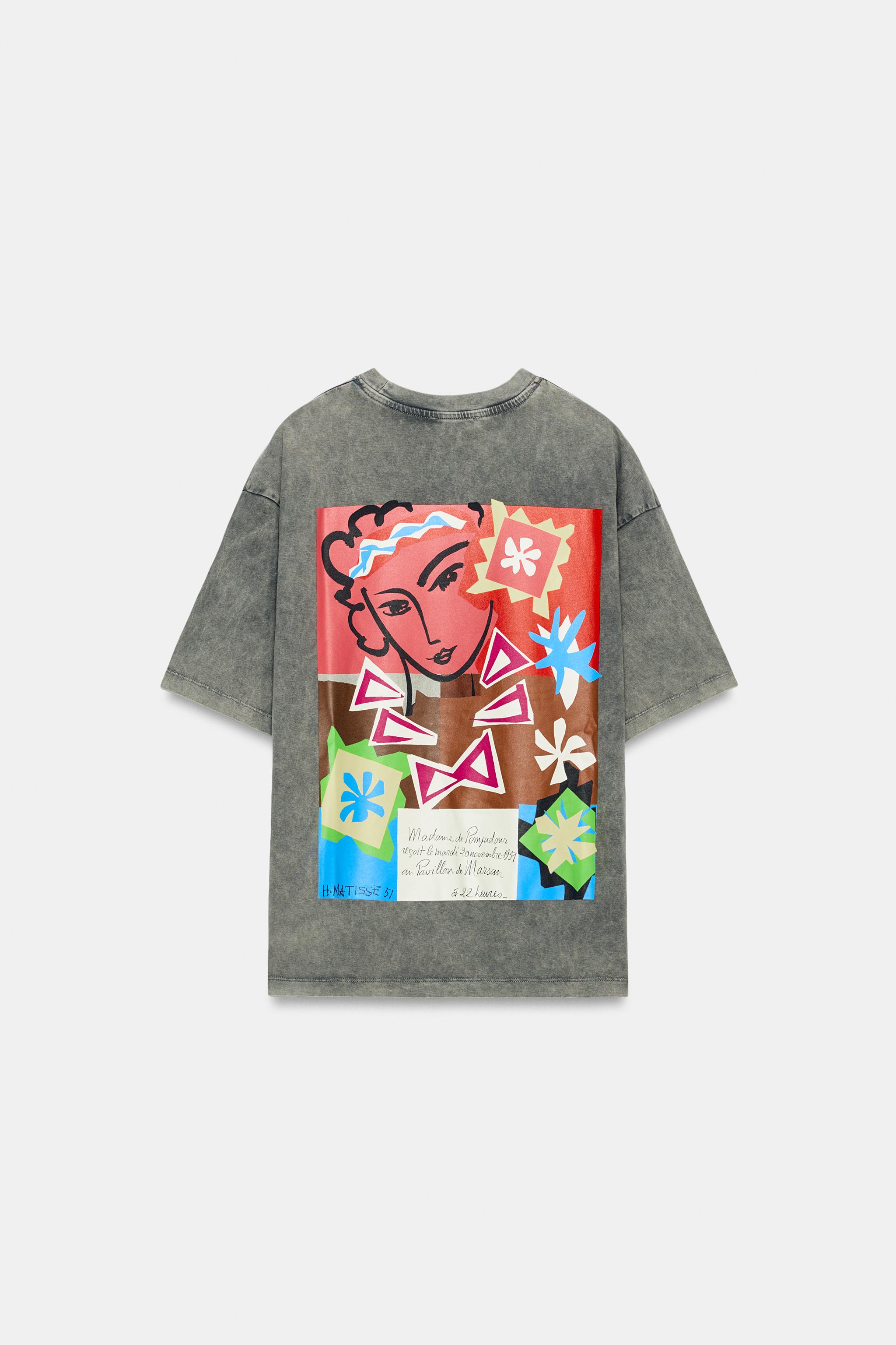 Zara HENRI MATISSE SOLUK T-SHIRT görsel 5
