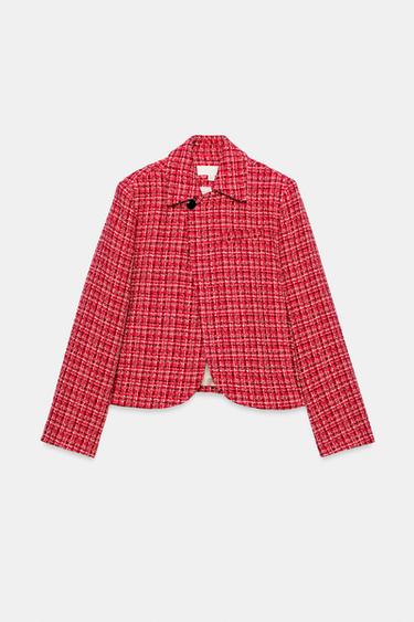 TEXTURED DOUBLE-BREASTED BLAZER - Reds by Zara - Image 0