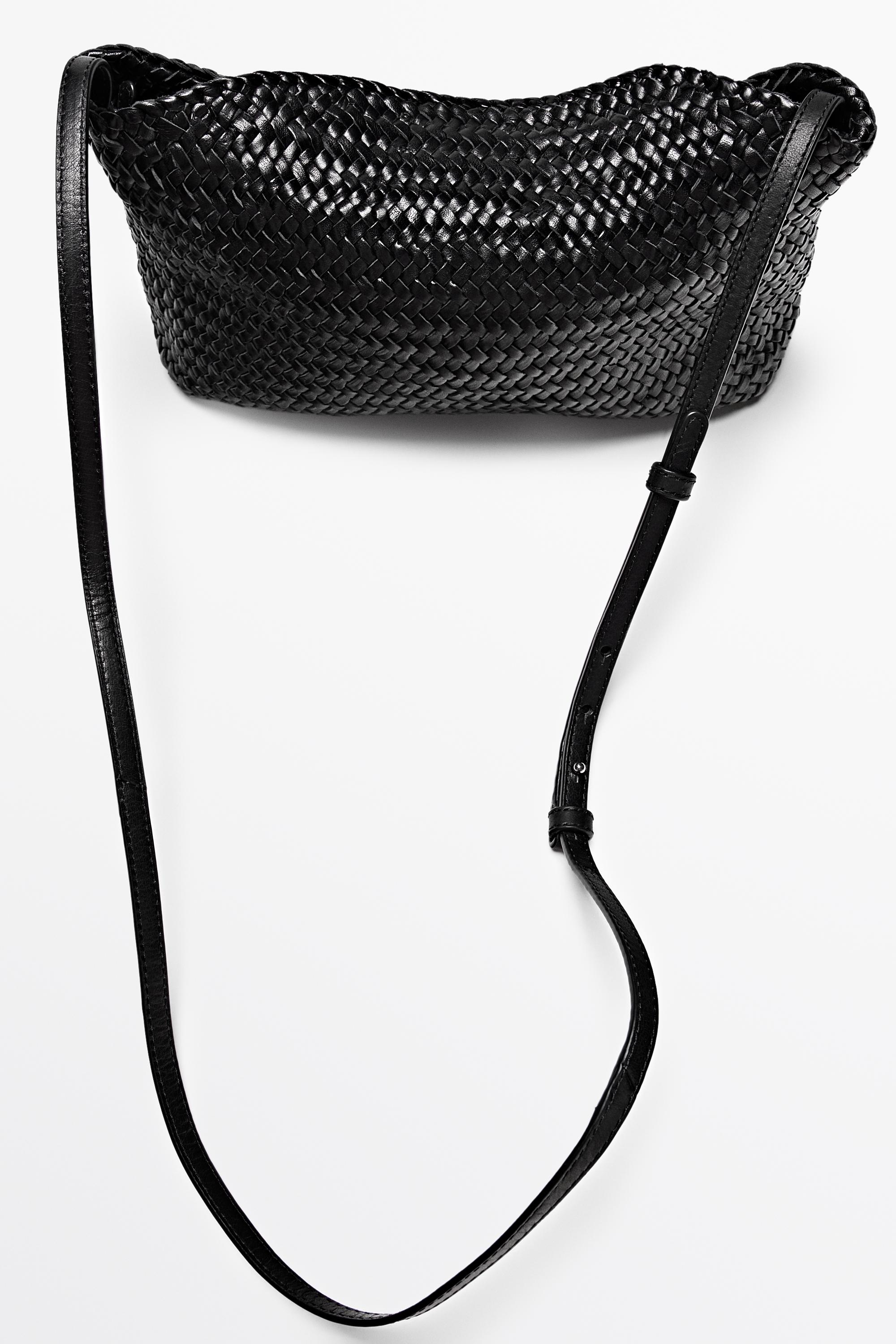 Braided nappa leather bag