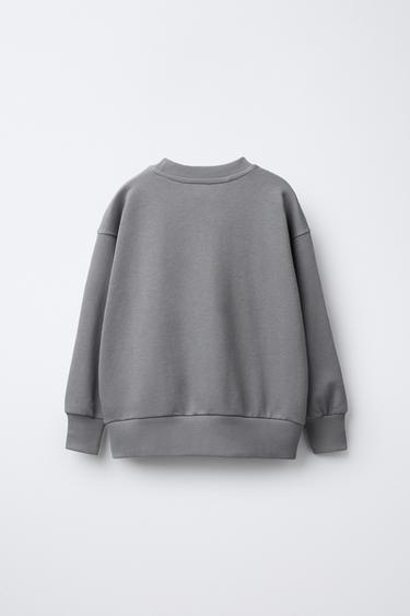 SLOGAN PRINT SWEATSHIRT AND JOGGERS SET - Light grey by Zara - Image 2