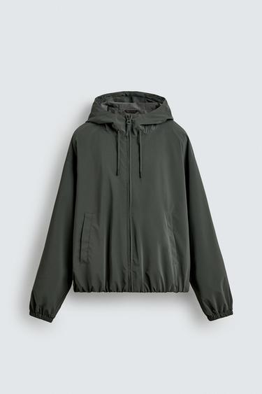 TECHNICAL HOODED JACKET - Blue / Grey by Zara