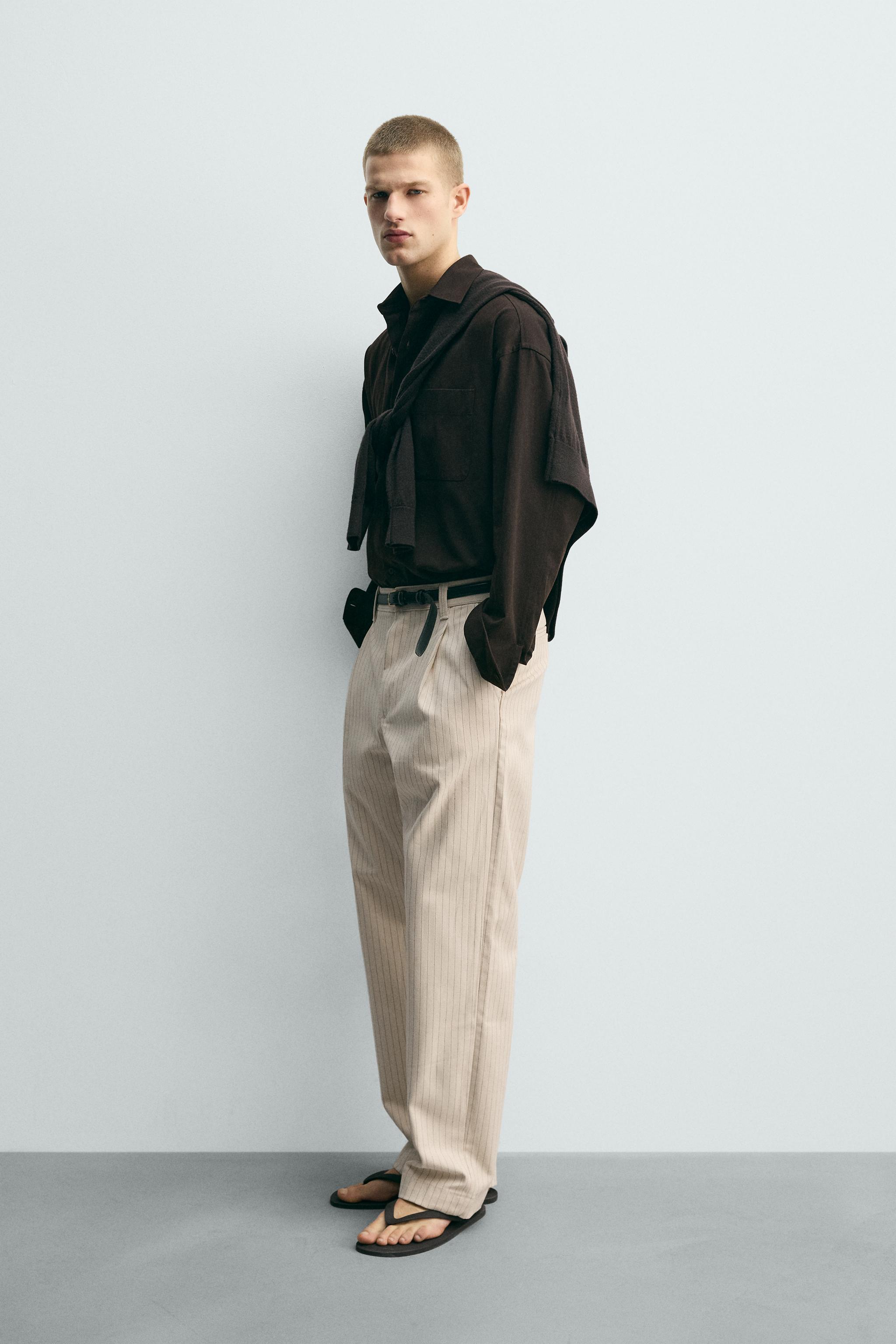PANTALON CHINO COUPE DÉCONTRACTÉE RAYURES