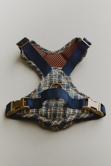 GINGHAM PET HARNESS - Blue by Zara - Image 4