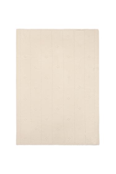 OPENWORK COTTON BABY BLANKET - Ecru by Zara