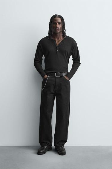 BAGGY FIT JEANS - Black by Zara