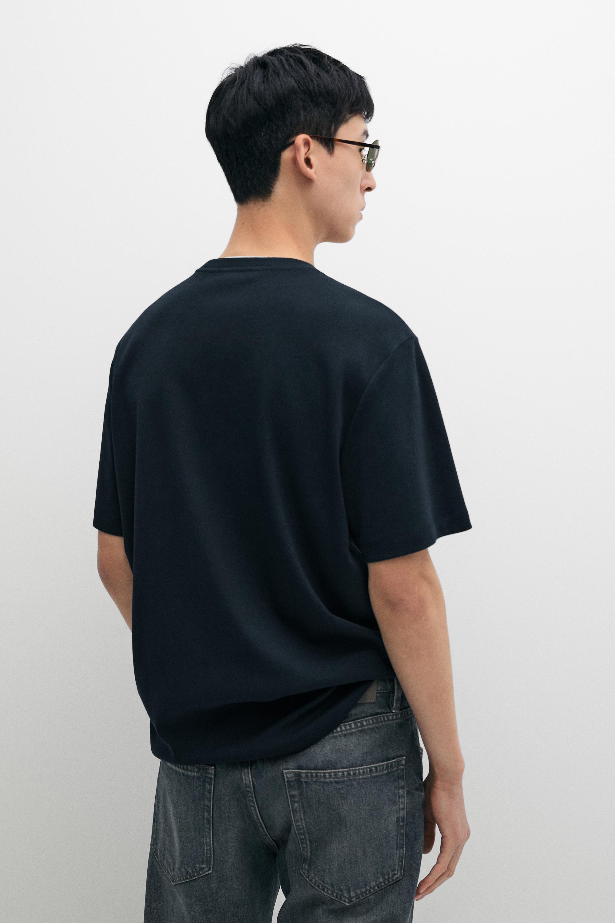 T-shirt double col 100 % coton