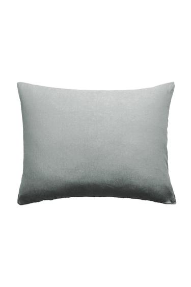 FUNDA COJÍN LINO XXL - Gris / Azul de Zara