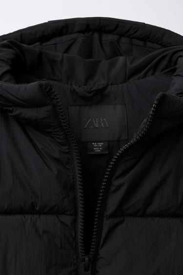 HOODED PADDED GILET - Black by Zara - Image 5