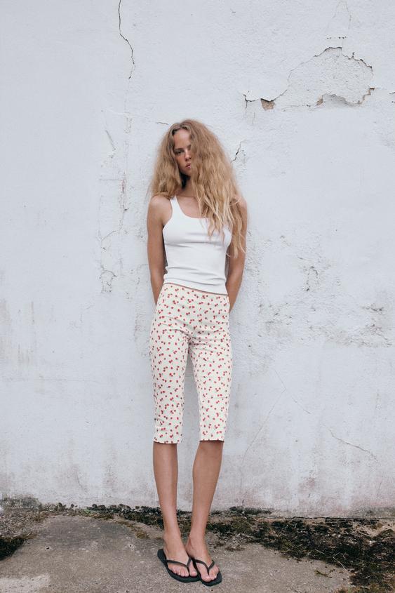 STRAWBERRY PRINT CAPRIS - White / Red de Zara - Imagen 0