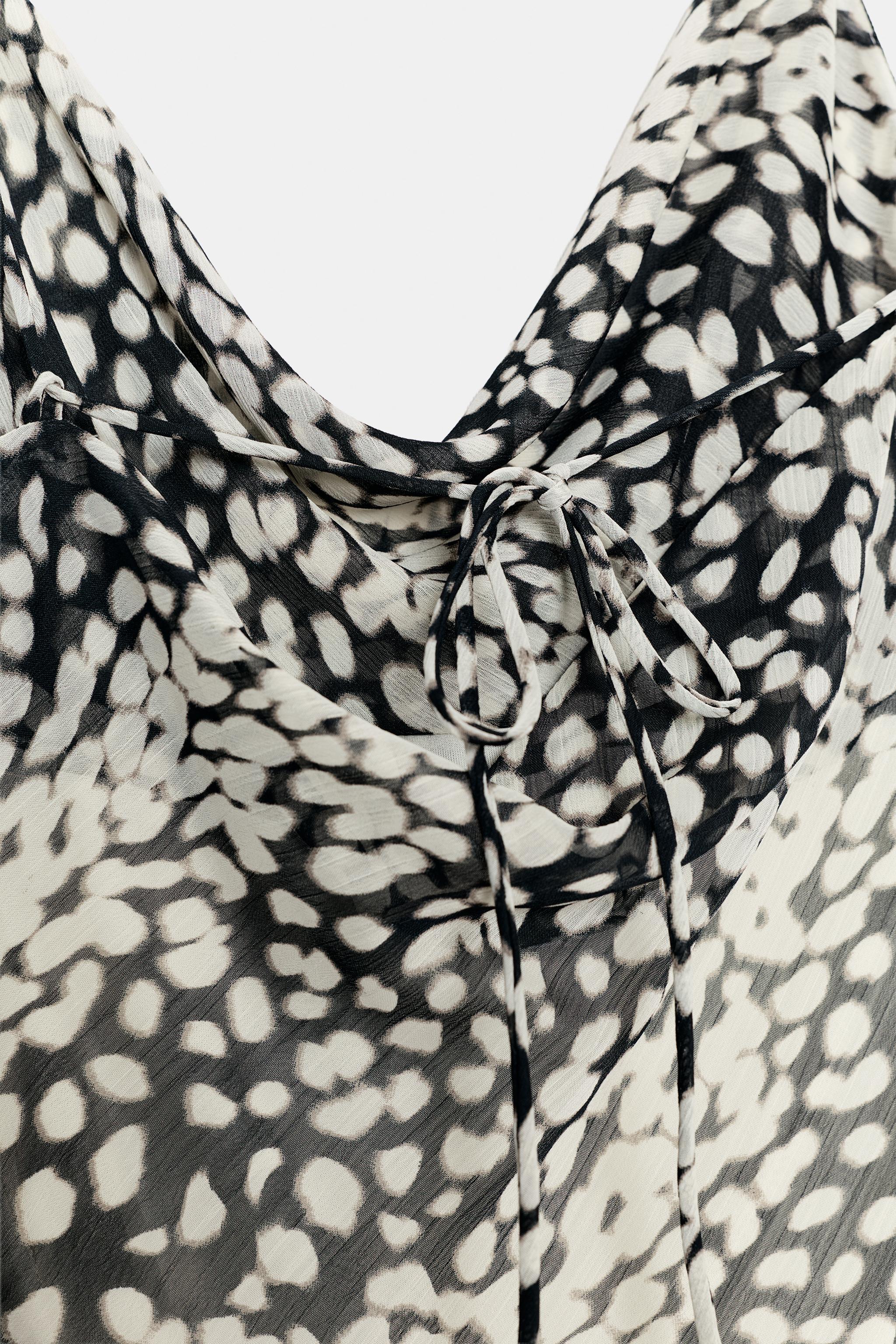 Женские платья Zara ANIMAL PRINT ASYMMETRICAL MINI DRESS — фото 5
