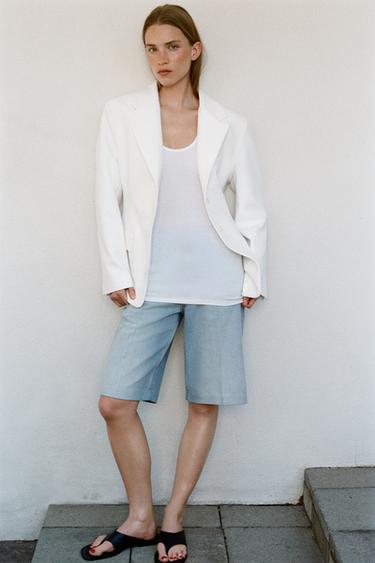 FITTED WAIST BLAZER - White by Zara