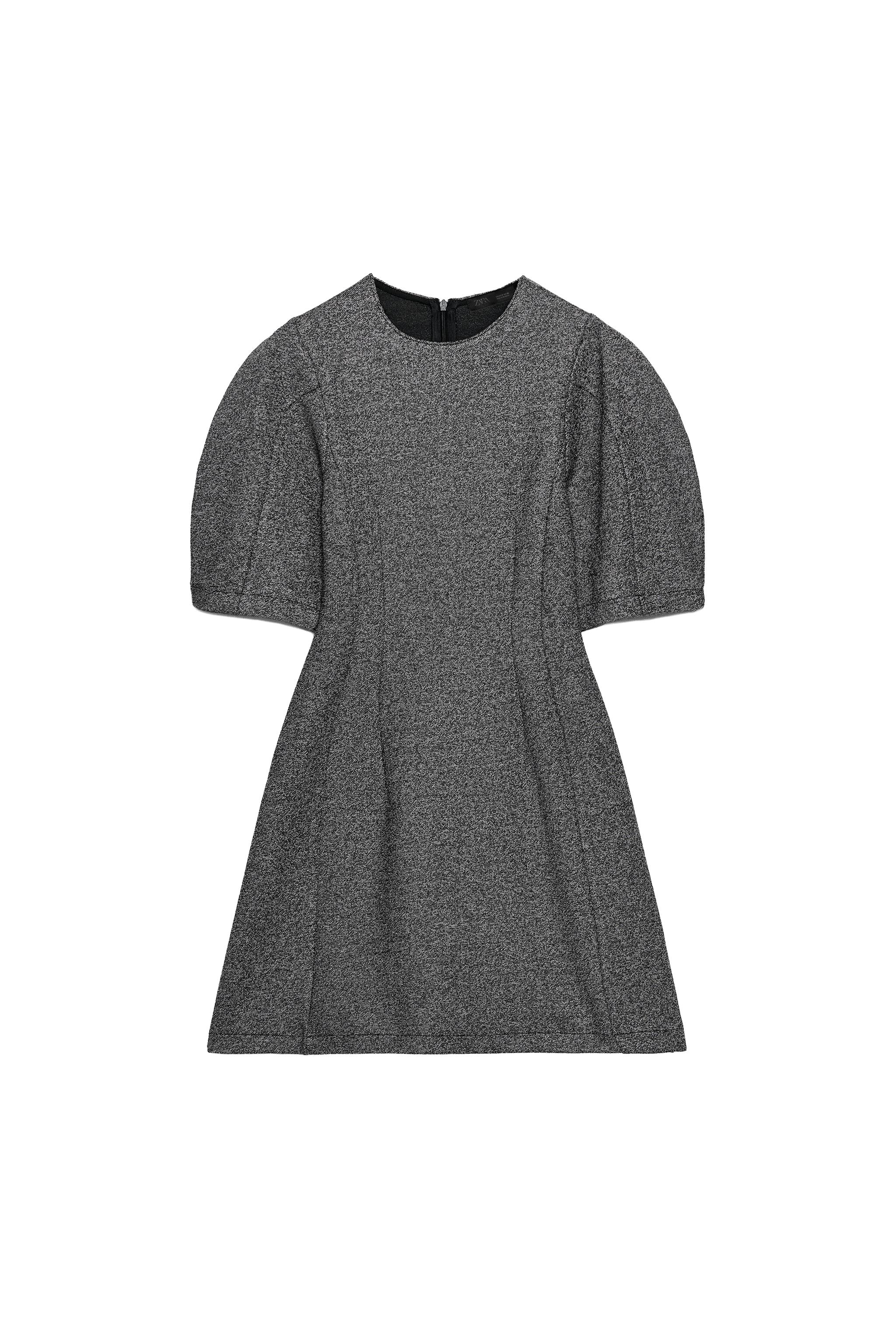 VESTIDO MINI ESTRUCTURA MANGA VOLUMEN