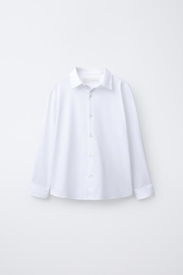 CAMISA SUPER STRETCH ELÁSTICA - Blanco de Zara - Imagen 0