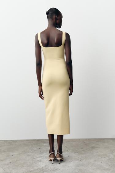 FLORAL STRETCH DRESS - Yellow by Zara - Image 4