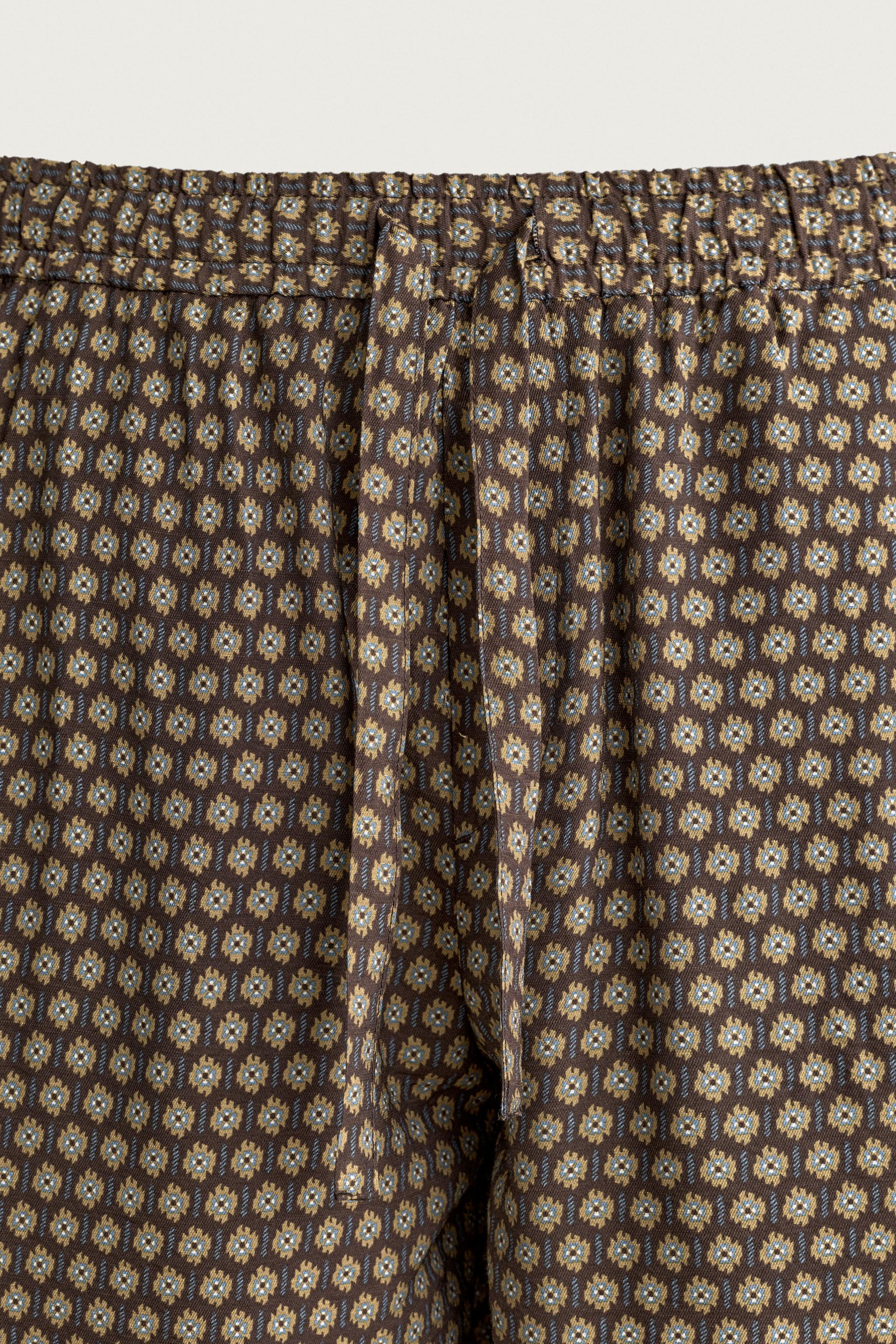 Мужские брюки Zara PRINTED JOGGER WAIST PANTS — фото 8