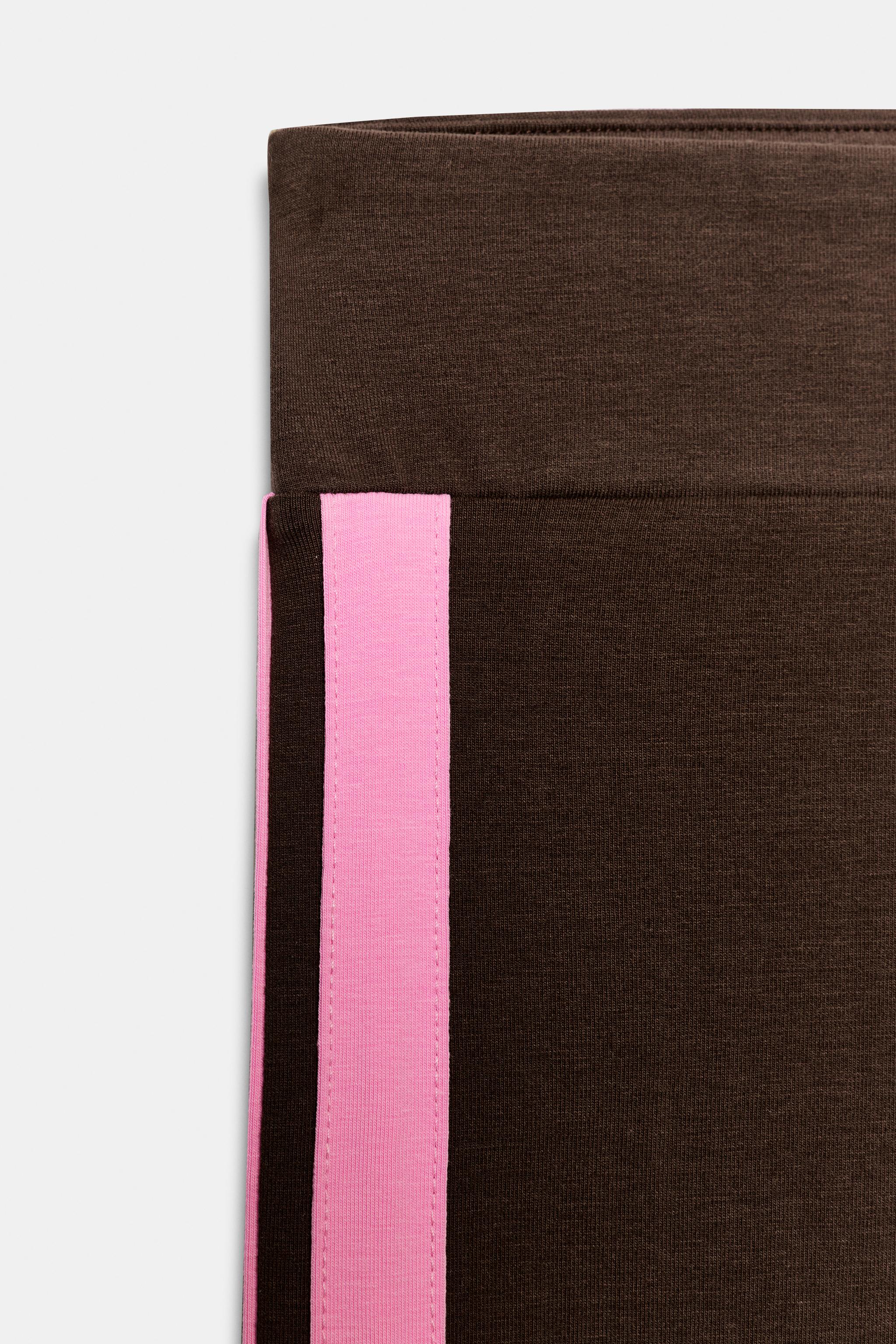 Женские леггинсы Zara CAPRI LEGGINGS WITH SIDE BANDS — фото 8
