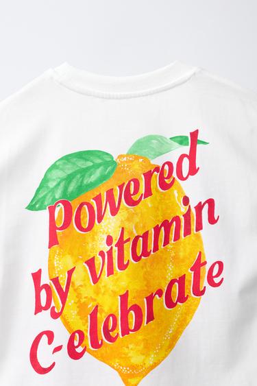 FRUIT PRINT T-SHIRT - White by Zara - Image 3