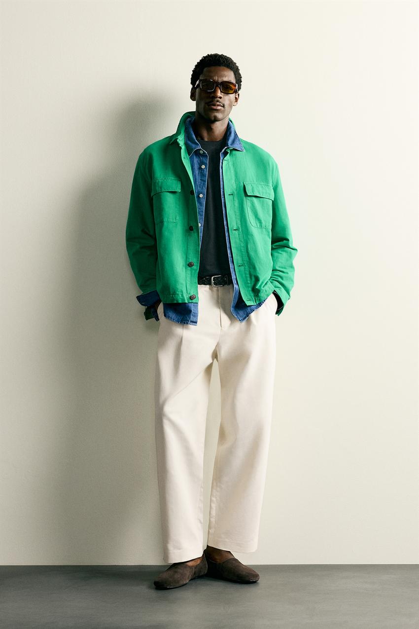 blue dress shirt green pants Autumn Tones :: Olive Trousers & Chambray