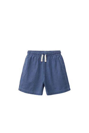 برمودا DENIM ناعم ومنسدل مخطط - نيلي by Zara