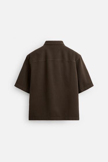 SURCHEMISE RELAXED FIT - Marron de Zara - Image 7