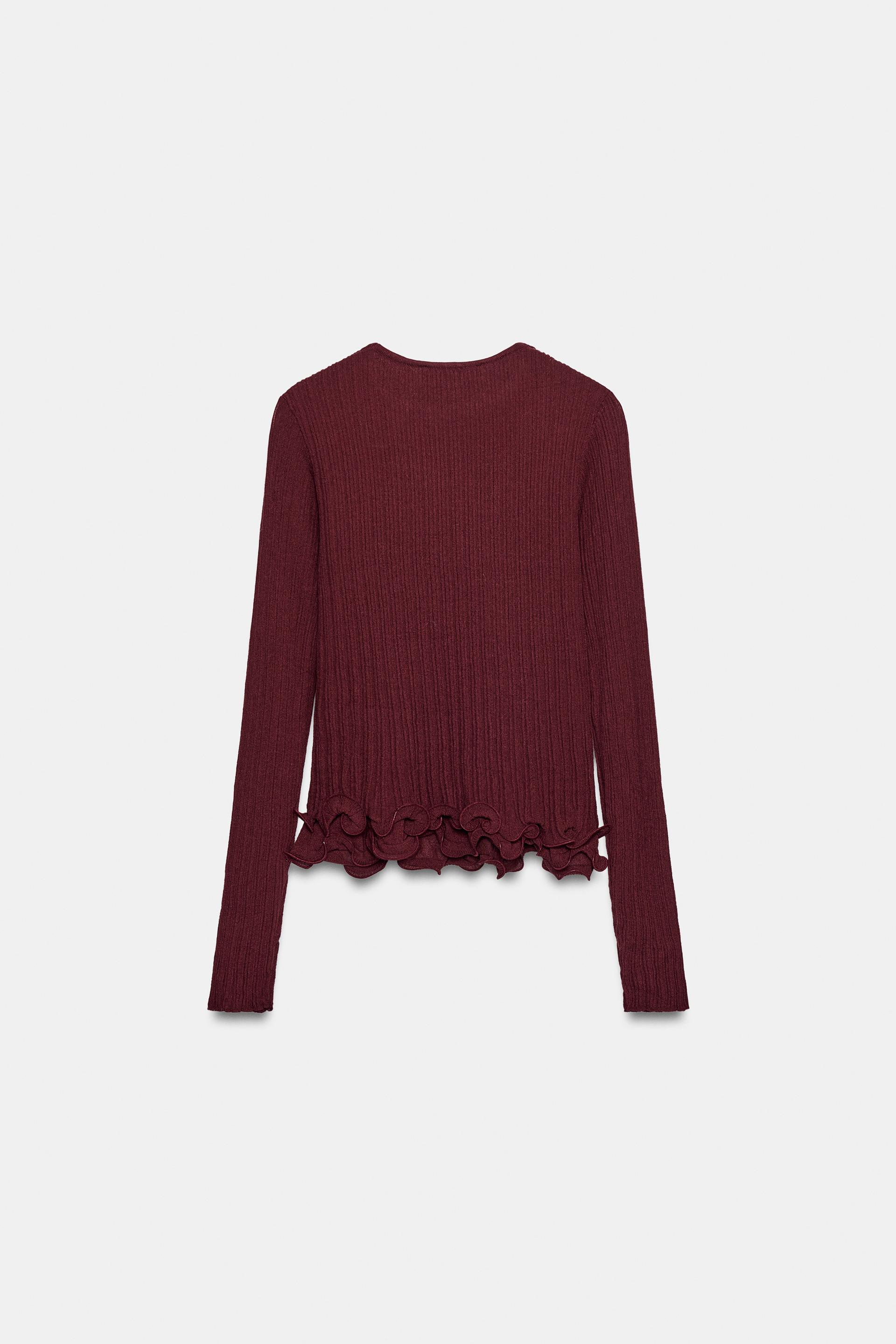 RUFFLE KNIT SWEATER thumbnail 8