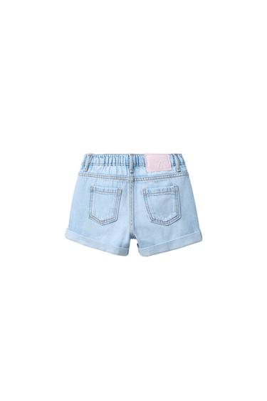 MOM FIT DENIM BERMUDA SHORTS - Light blue by Zara - Image 2