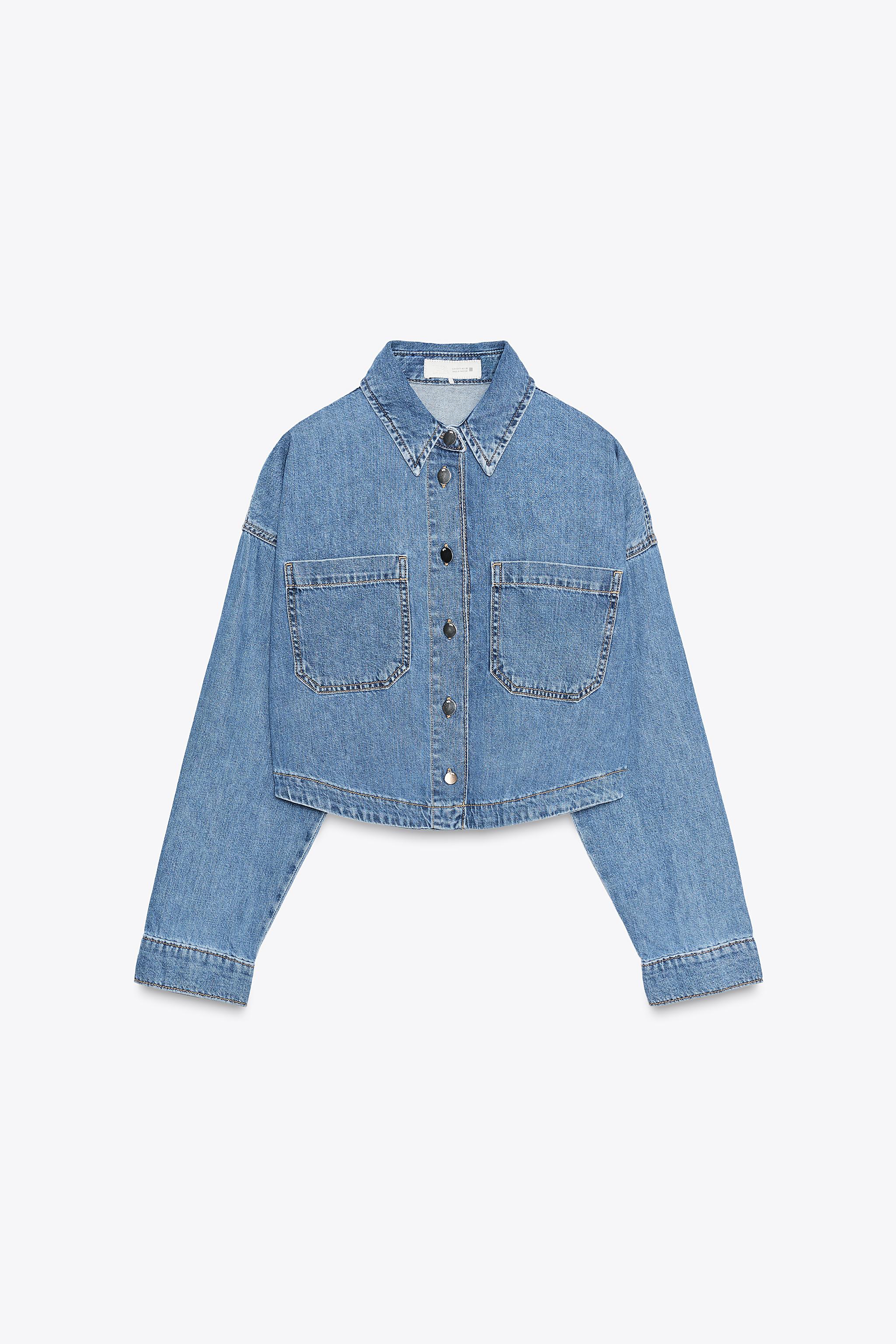 おまとめ【q291】【q298】 Z1975 SHORT DENIM SHIRT - Blue | ZARA United States