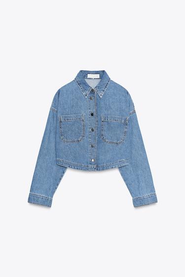 CAMISA Z1975 CORTA DENIM - Azul medio de Zara