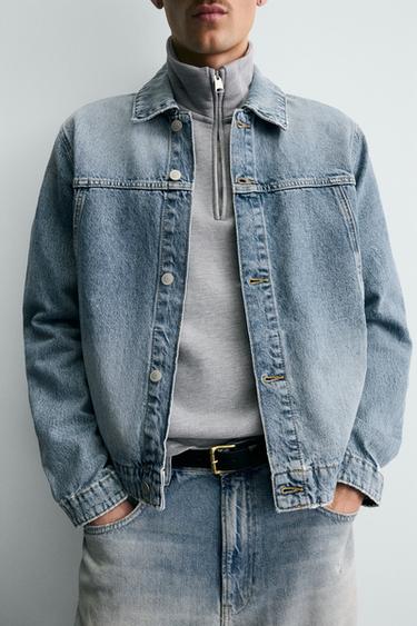 Zara 基本款牛仔外套 - 中藍色