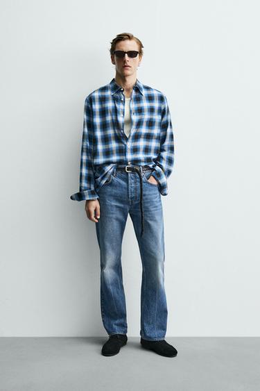 チェック柄フルイドシャツ AARON LEVINE X ZARAブルー0Zaraのチェック柄フルイドシャツ AARON LEVINE X ZARA - ブルー - 画像 0