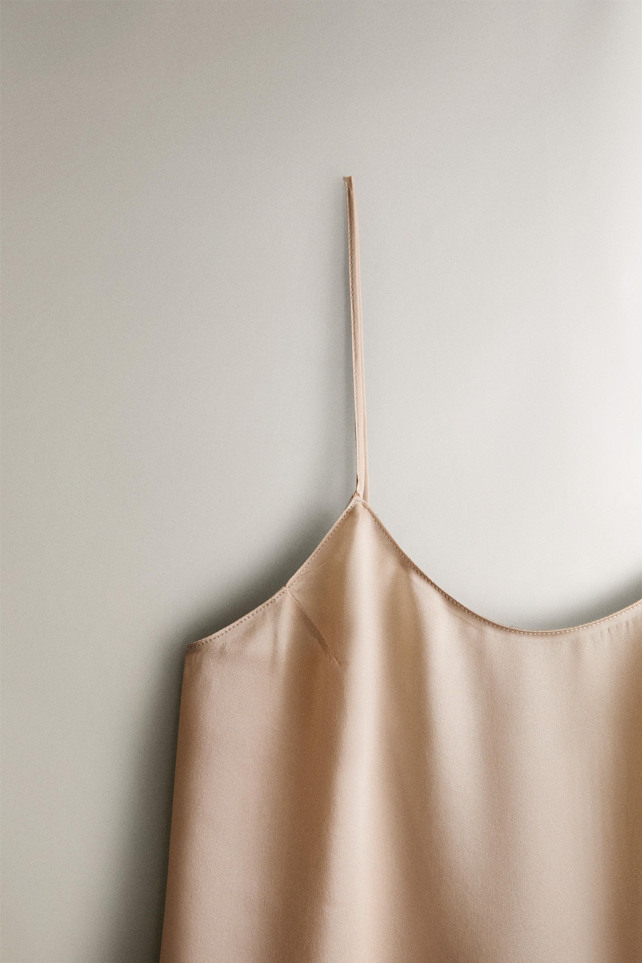 LONG SILK BLEND — Beige-pink