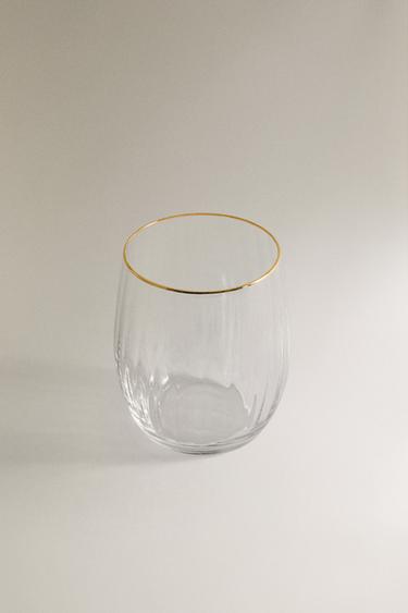 GLASS CHRISTMAS TUMBLER WITH LINES - 990 by Zara - Image 1