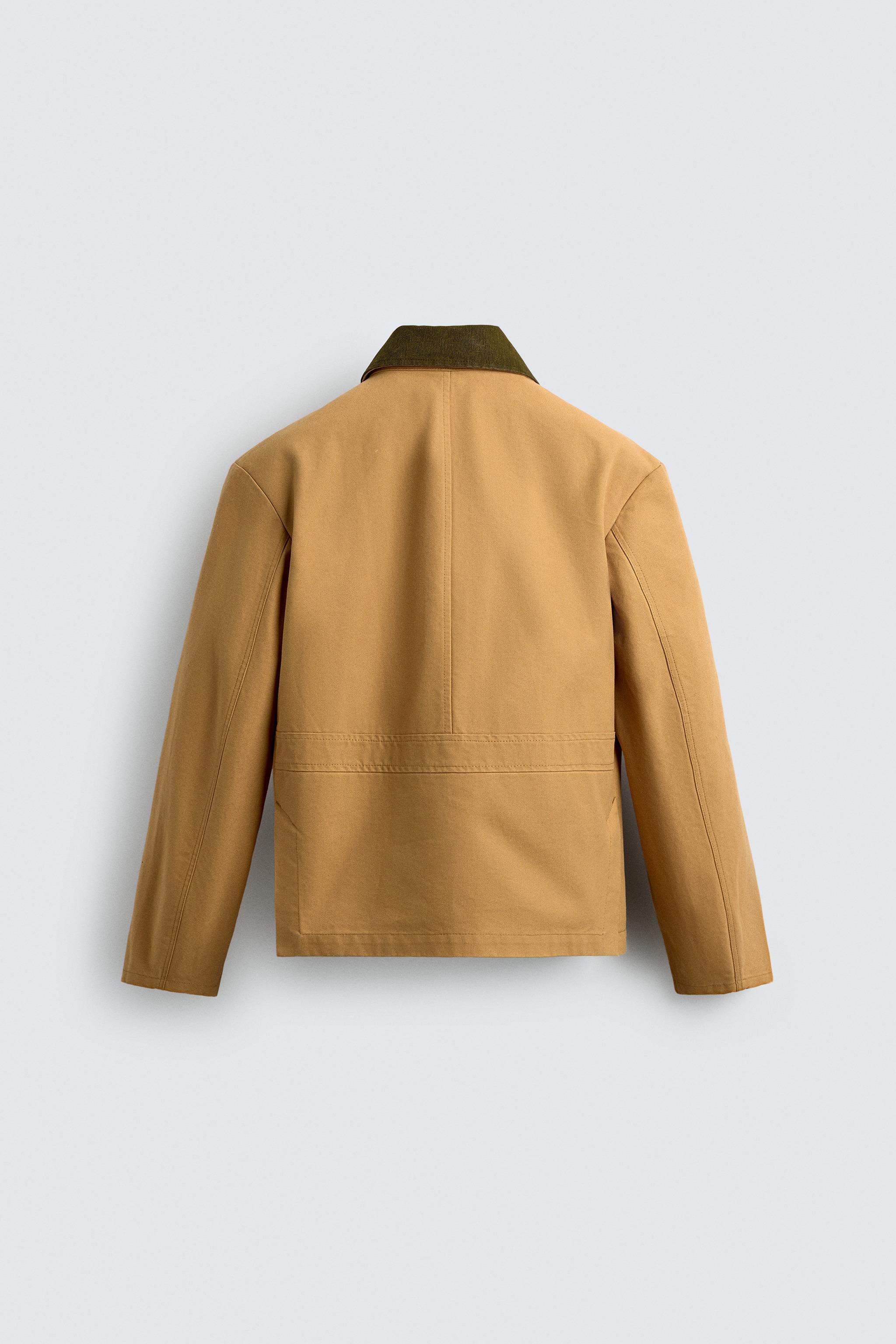 CONTRAST COLLAR FIREMAN CLASP JACKET