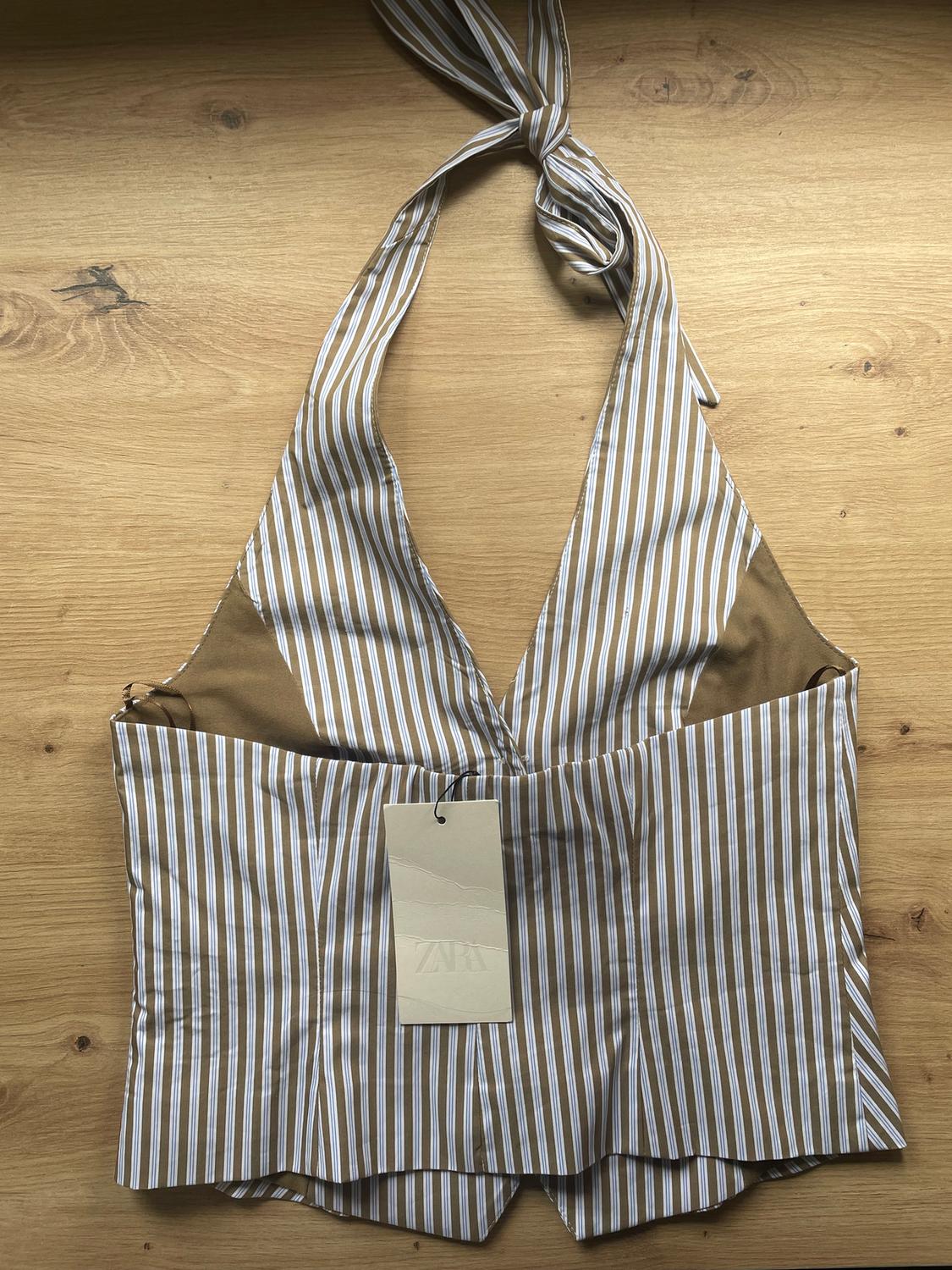 STRIPED HALTER WAISTCOAT TOP - Image 3