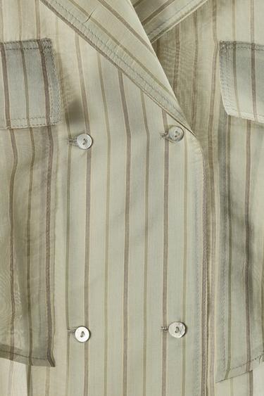 STRIPED SILK BLEND SHIRT - Stripes by Zara - Image 5