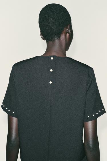 TOP PERLES - Noir de Zara - Image 3