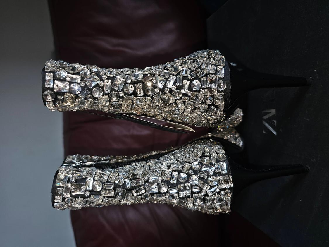 HIGH-HEEL DIAMANTÉ ANKLE BOOTS - SPECIAL EDITION - Image 9