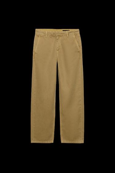 PANTALÓN CHINO ZW COLLECTION - Khaki de Zara - Imagen 0