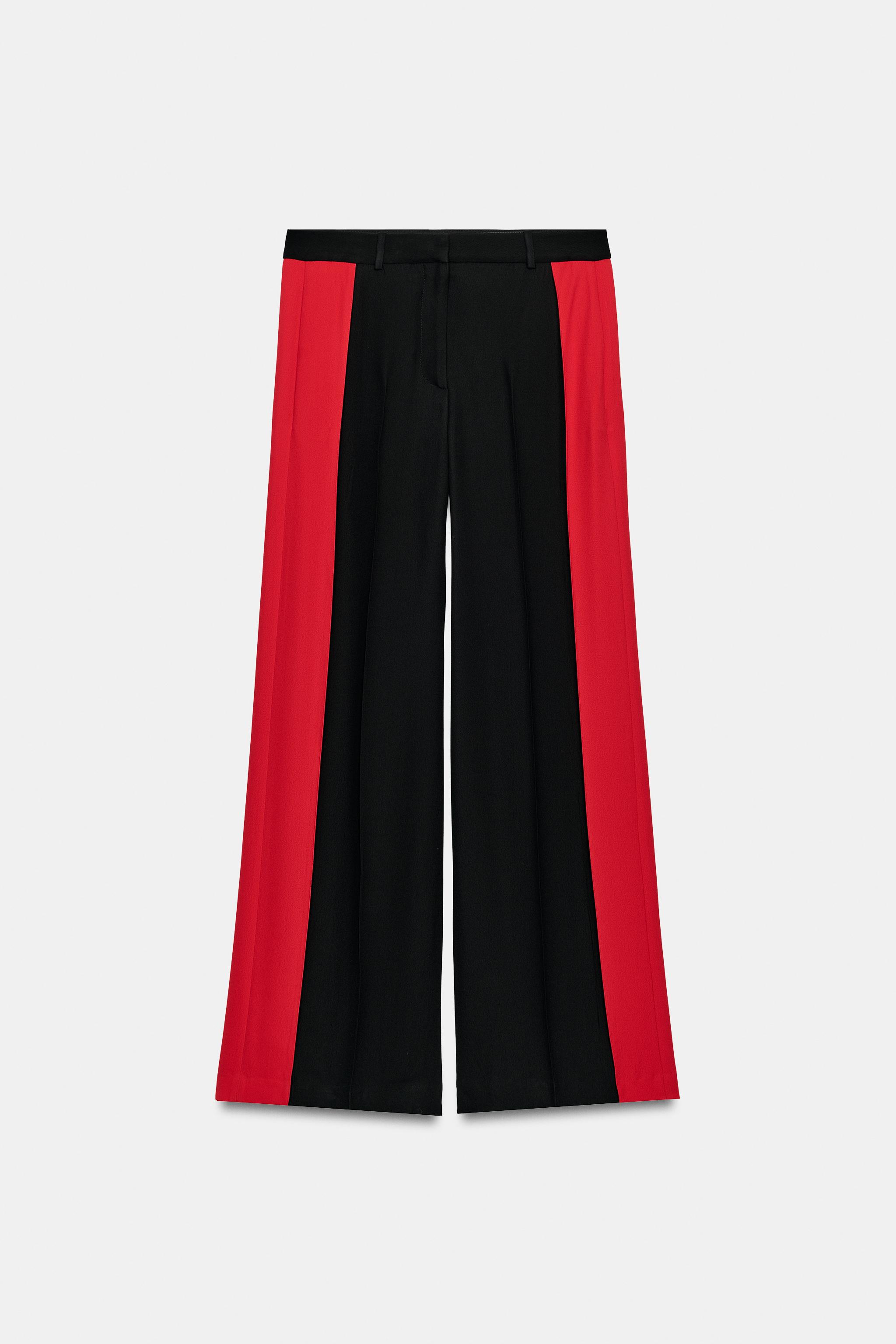 ZW COLLECTION SIDE-STRIPE WIDE-LEG PANTS