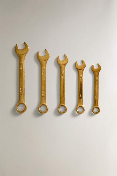 Zara SET OF 5 COMBINATION WRENCHES - Golden - Image 0