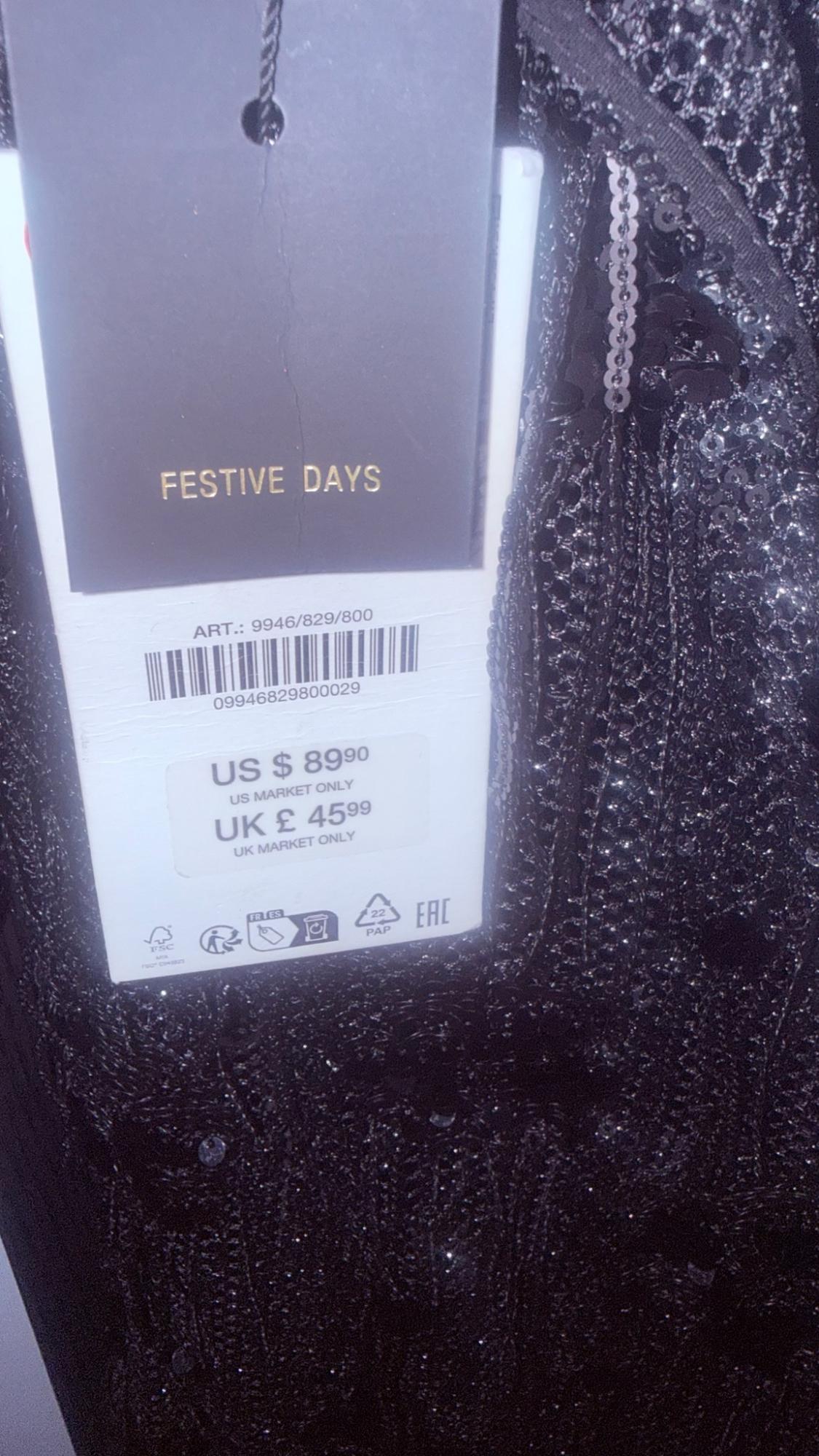 ASYMMETRIC SEQUIN MINI DRESS - Image 3