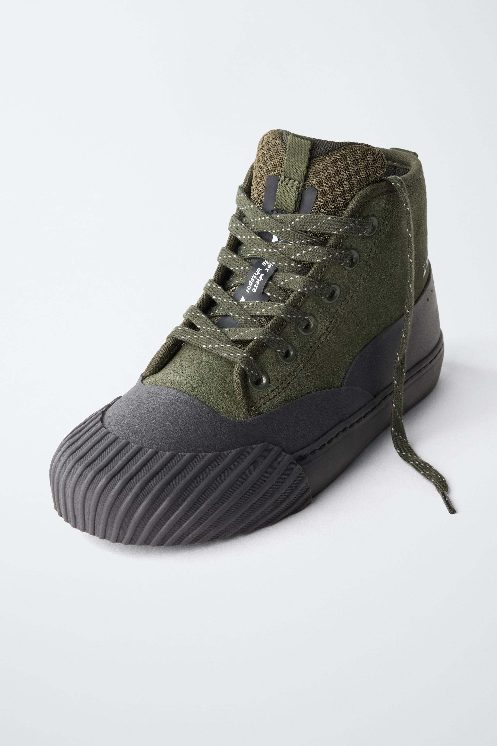 BASKETS MONTANTES EN CUIR
