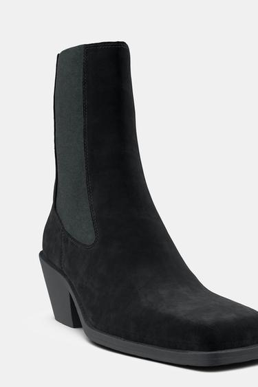 BLOCK HEEL ANKLE BOOTS - Black by Zara - Image 7