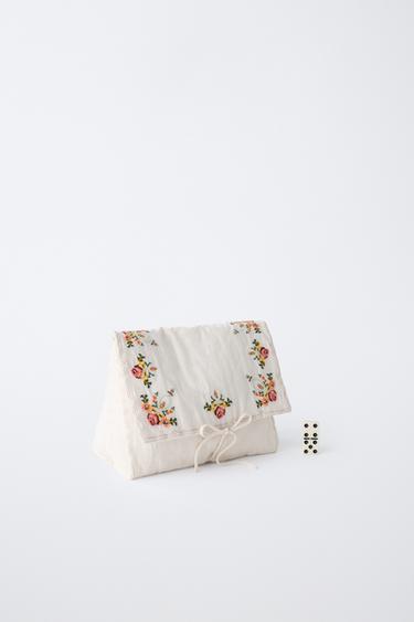 EMBROIDERED TOILETRY BAG - Ecru by Zara - Image 5